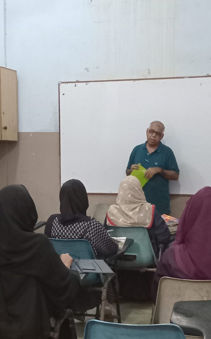 Adult literacy learning session
