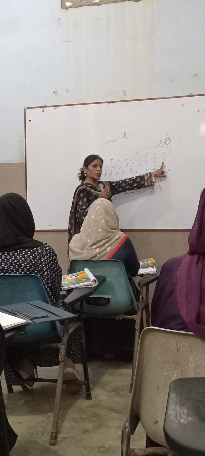 Adult learners studying